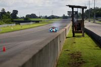 blue and orange race car