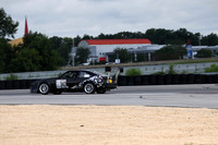 black and white race car number 342-6